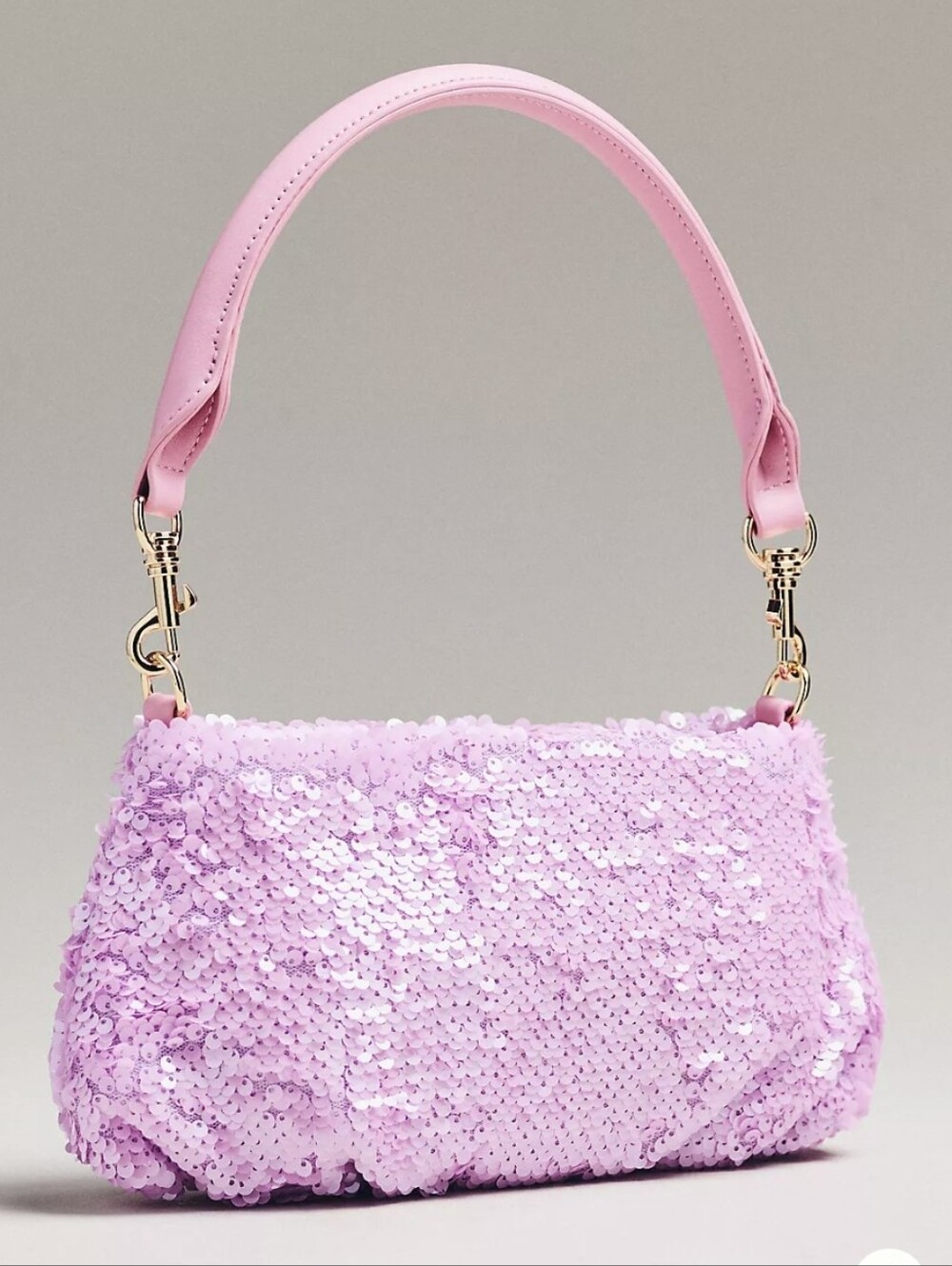 Anthropologie Sequin Pouch Shoulder Bag In Pink